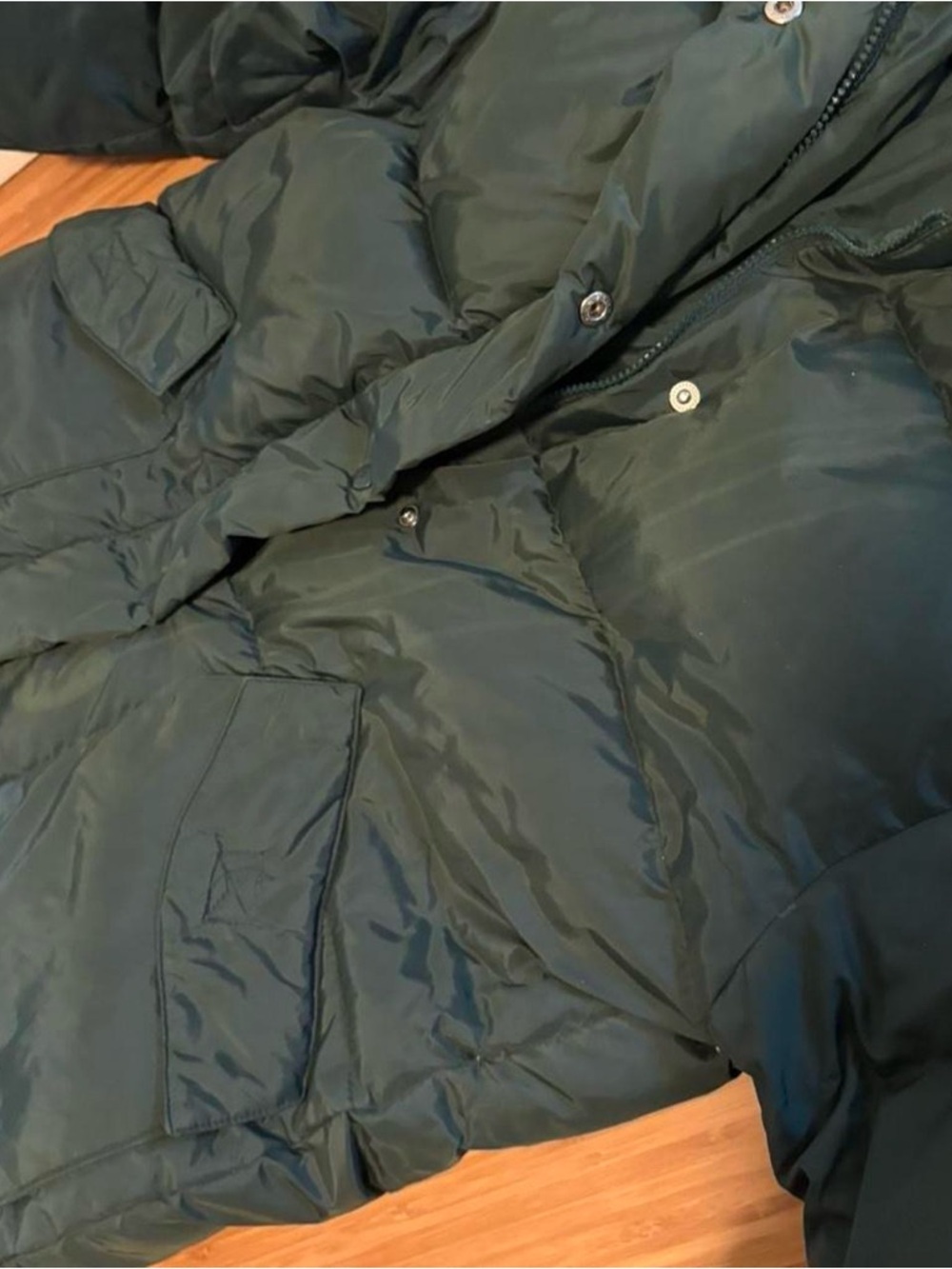 Dark out brook heavy 80s vintage Green Puffer Coat - Picture 5 of 6